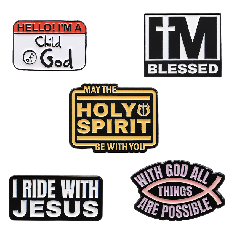 Embroidery Jesus - I Ride With Jesus Émail Pins,