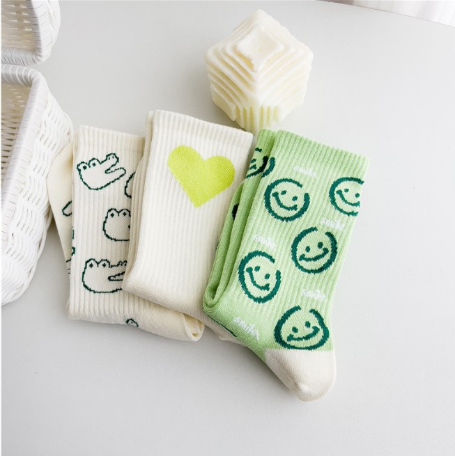 Embroidery On Socks - Chaussettes décontractées pour femmes, style Harajuku