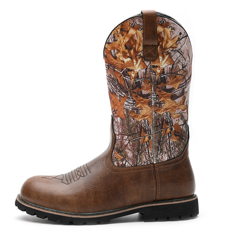 Embroidery Print - Bottes pour hommes de grande taille