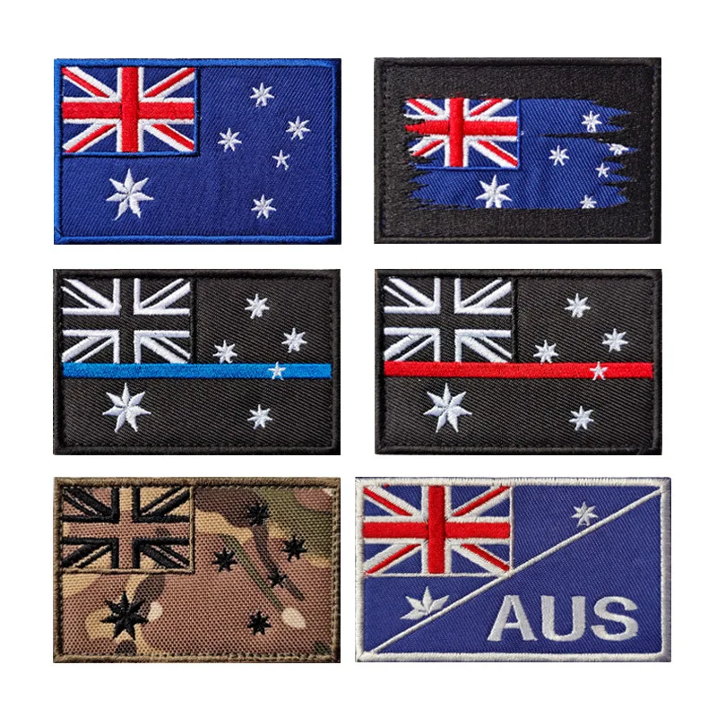 Embroidery Uk - Patchs réfléchissants IR drapeau australien, autocollants