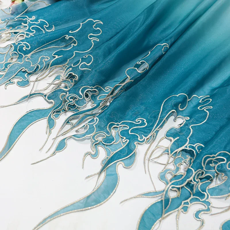 Embroidery Designer - Tissu à dégradé de feuilles de