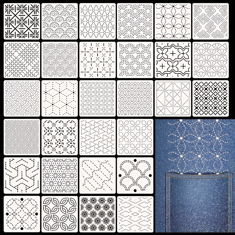Embroidery Yarns - 30 pièces modèles de broderie bricolage