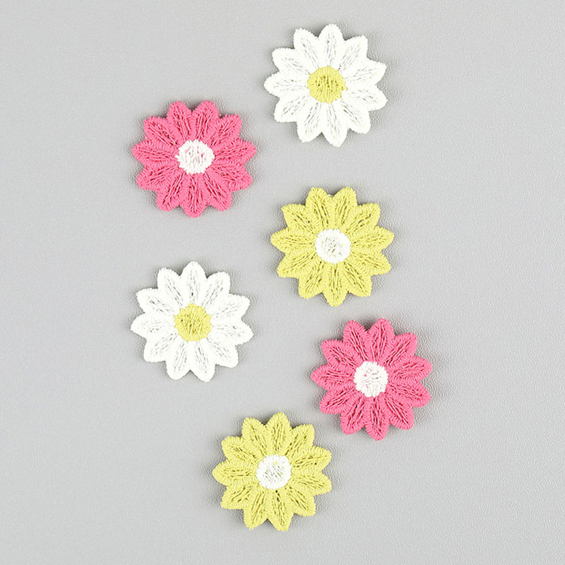 Embroidery On Socks - 30 pièces d'appliques brodées tournesol de