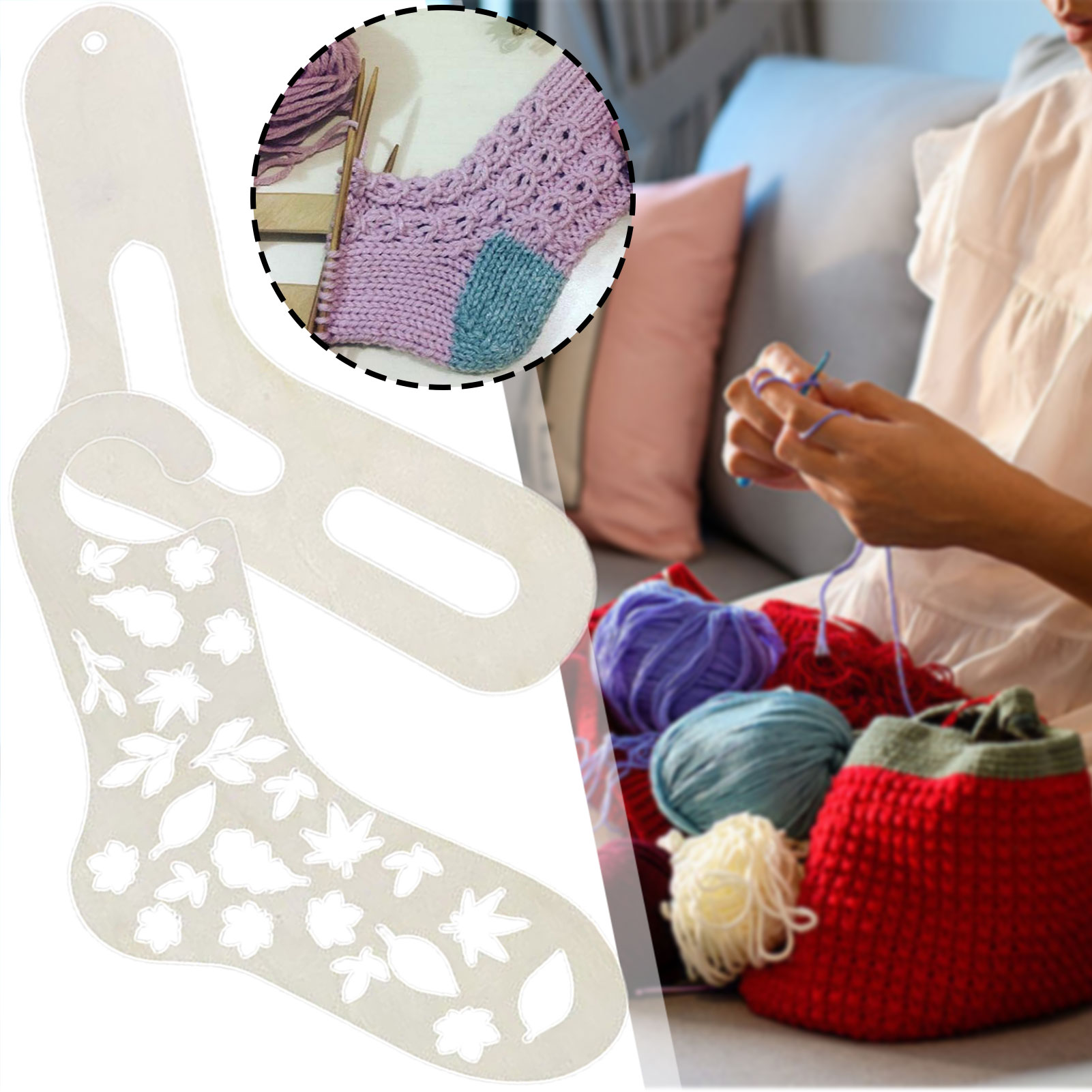 Embroidery On Socks - Goo Tool pour bas de chaussettes,