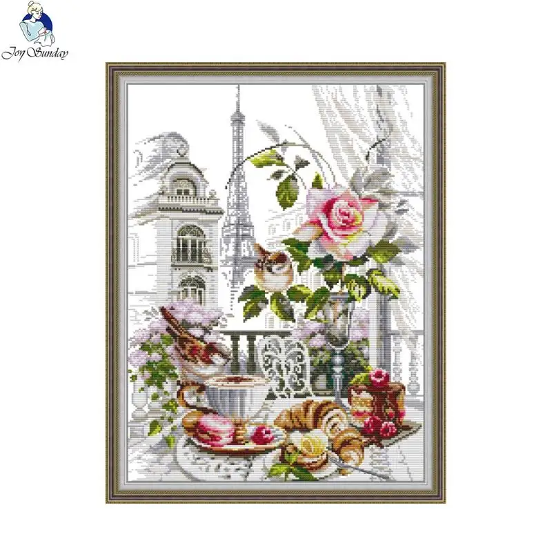 Embroidery X Pattern - Joy sunday Print Kit de point
