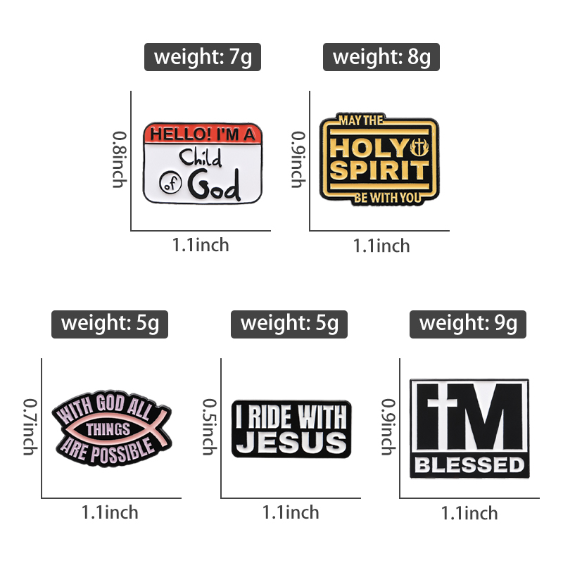I Ride With Jesus Émail Pins,  - Embroidery Jesus avis et prix