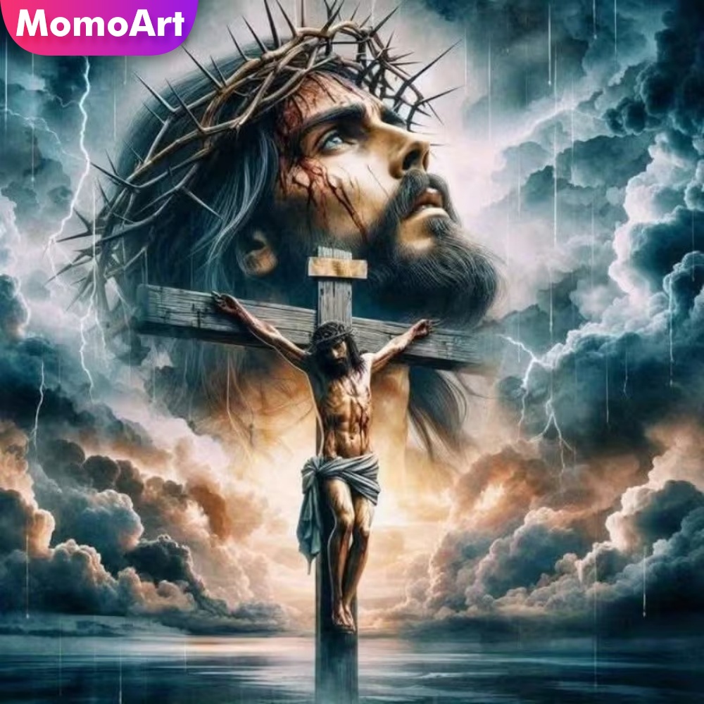 Momoart Peinture Diamant Portr - Embroidery Jesus avis et prix