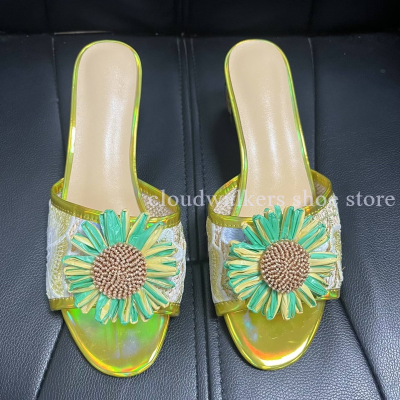 Mule d'été à bout ouvert avec  - Embroidery Design avis et prix