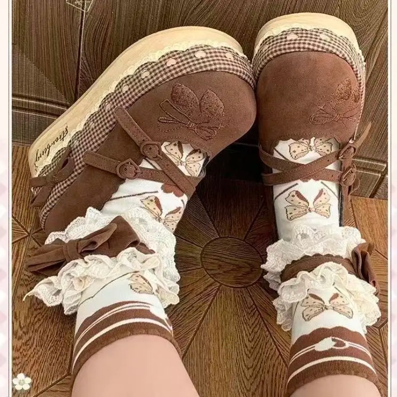 Chaussures Lolita à talons hau - Embroidery Print avis et prix