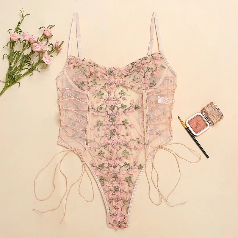 Lingerie sexy pour femmes, com - Embroidery Underwear avis et prix