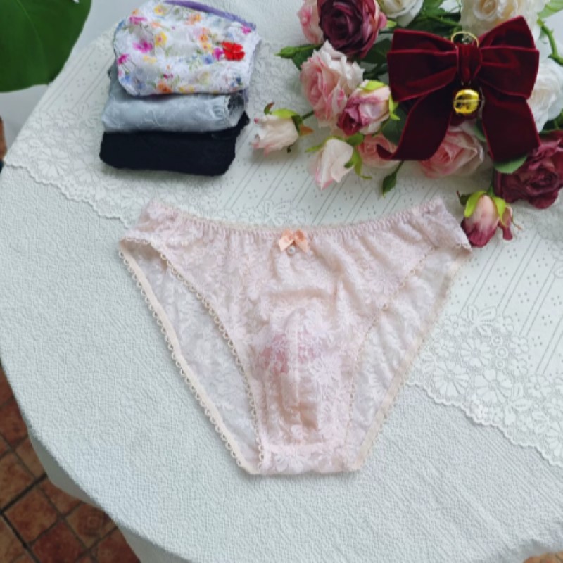 Culotte en dentelle transparen - Embroidery Underwear avis et prix