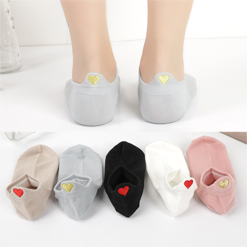Chaussettes drôles de coeur d' - Embroidery On Socks avis et prix