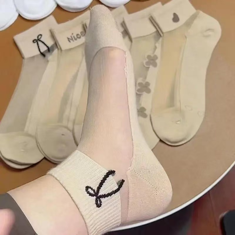 Chaussettes bateau transparent - Embroidery On Socks avis et prix