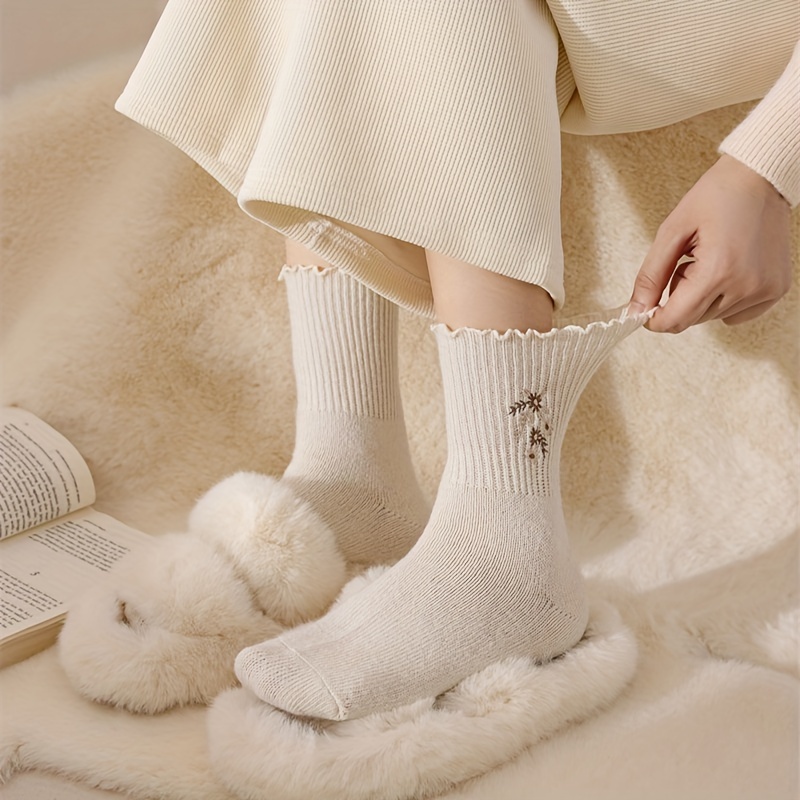 6 paires de chaussettes mi-mol - Embroidery On Socks avis et prix