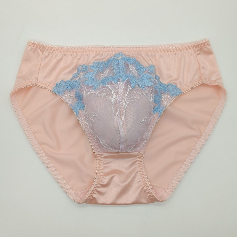 Slip rose brodé en dentelle po - Embroidery Underwear avis et prix
