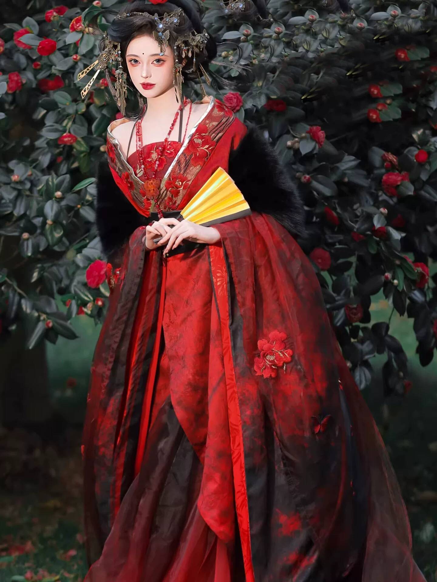 Nouvelle Robe Hanfu Rouge Datu - Embroidery Cotton avis et prix