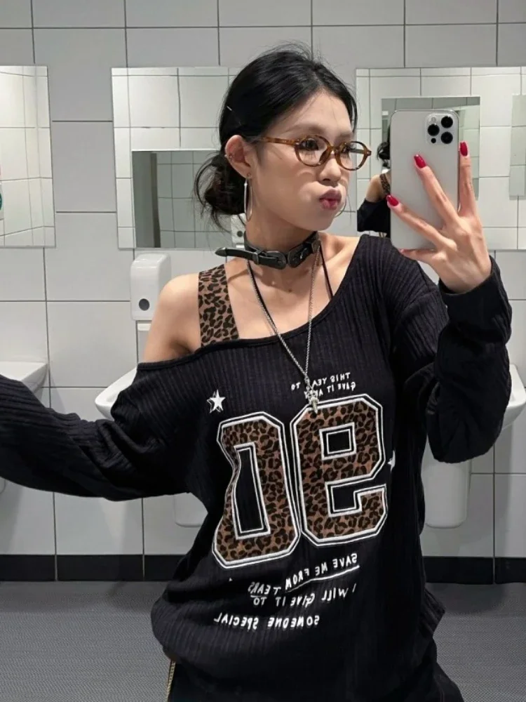 T-shirt Y2K patchwork imprimé  - Embroidery Print avis et prix