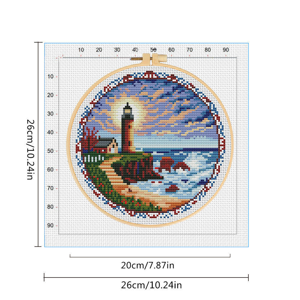 Phare en point de croix avec c - Embroidery X Pattern avis et prix