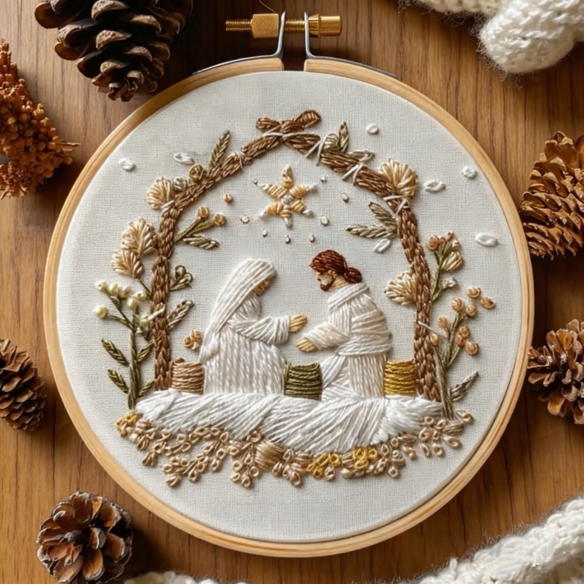 Kit de broderie de noël de nai - Embroidery Jesus avis et prix