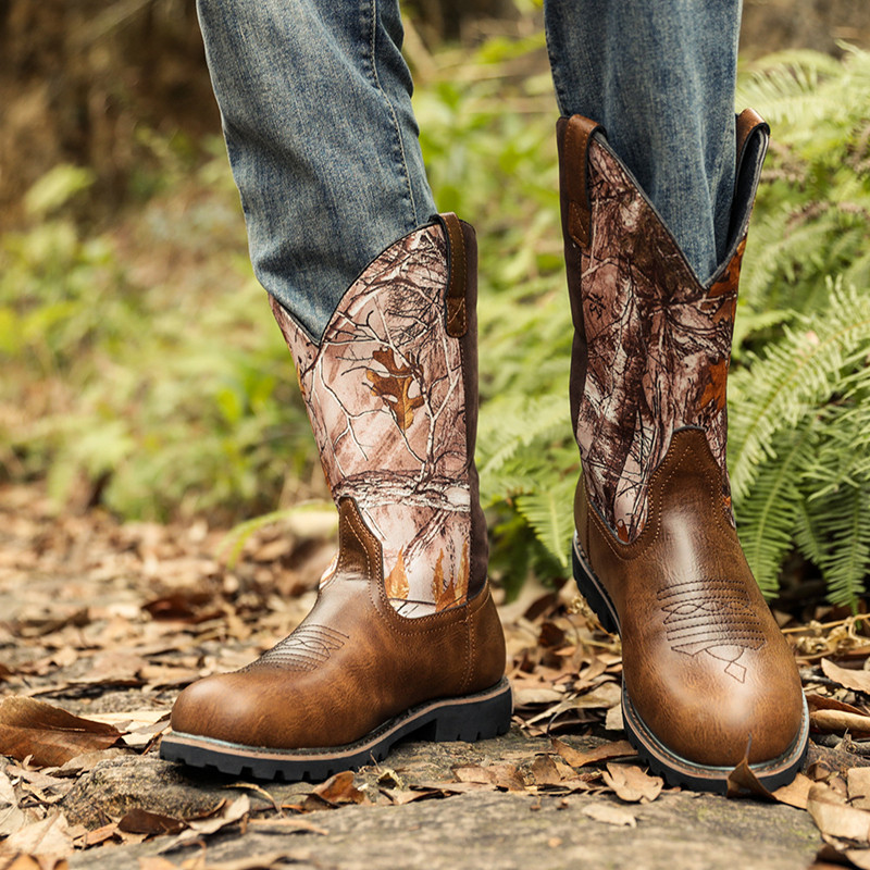 Bottes classiques pour hommes, - Embroidery Print avis et prix