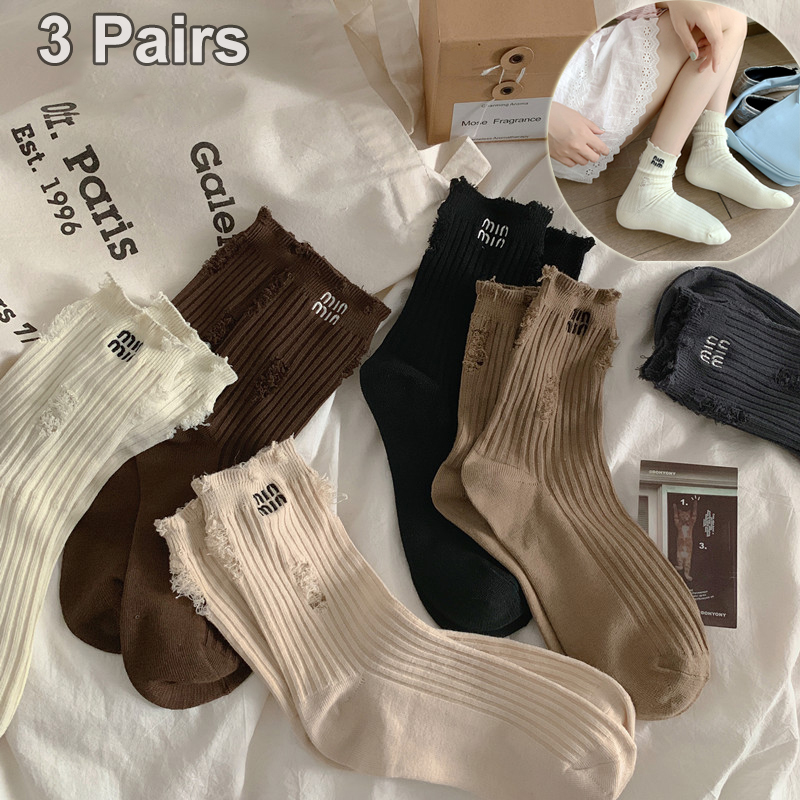 3 paires de chaussettes de lux - Embroidery On Socks avis et prix