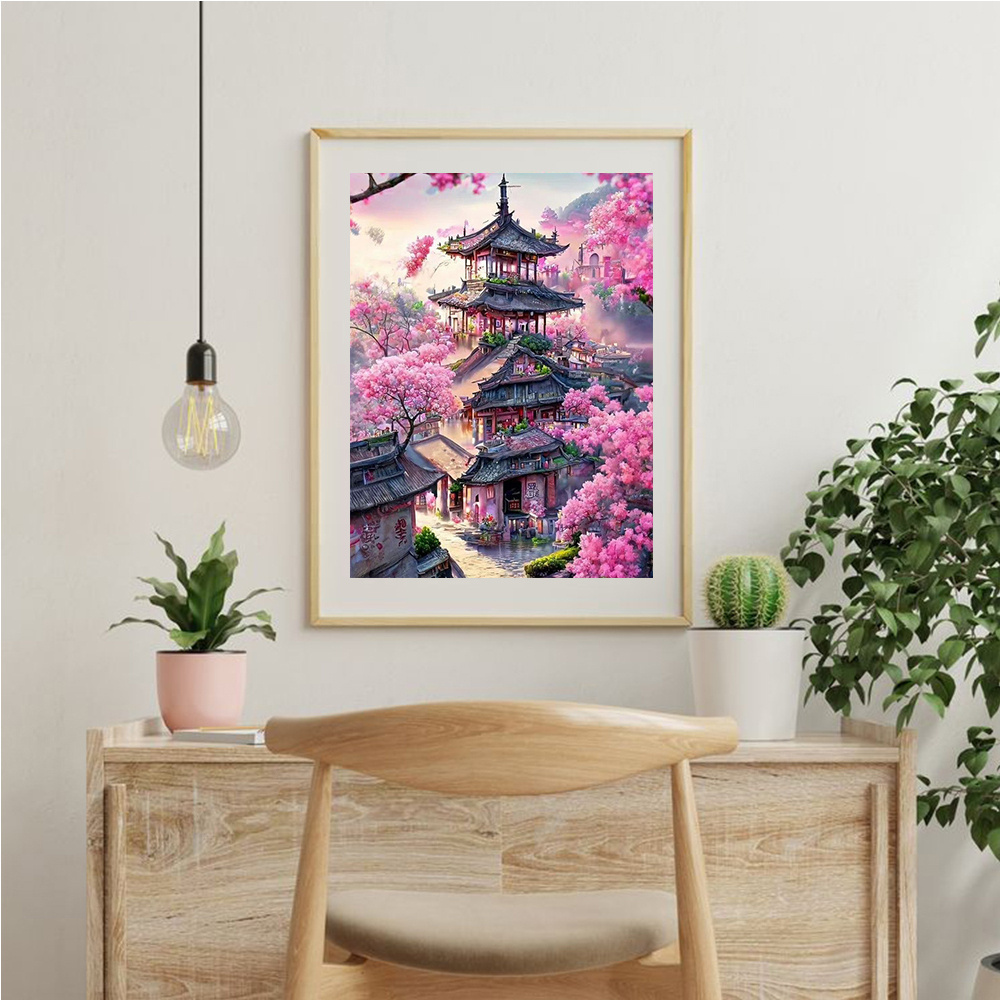 Momoart-Peinture de paysage de - Embroidery House avis et prix